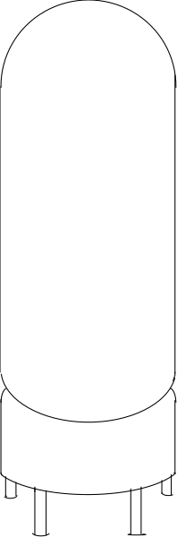 The image shows a black cross on top of another object that appears to be an orange cone with white stripes around it against a gray background.