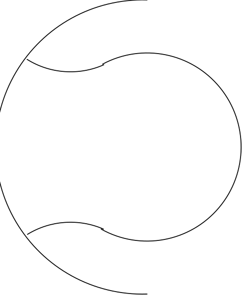 The image shows a black square with white lines creating an abstract pattern against a gray background.