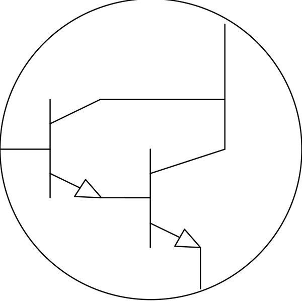 The image shows a simple black and white pixelated representation of an arcade game scene with two triangles at different heights against a dark background.