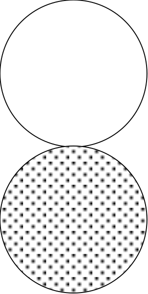 The image shows a simple black and white graphic of an egg with two halves connected by what appears to be yolk in between them against a dark background.