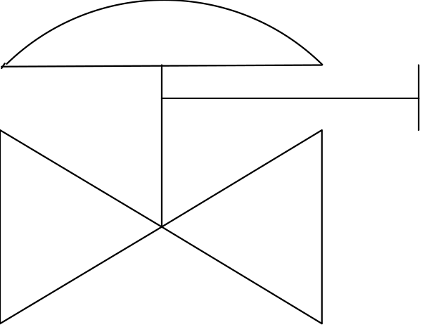 The image shows a black line with two white rectangles on either side of it against a gray background.