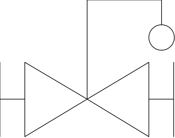 The image shows a black line with two white rectangles on either side of it against a gray background.