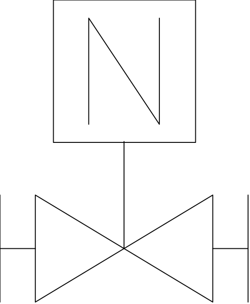 The image shows a black square with white lines creating an abstract pattern against a gray background.