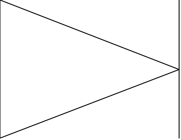 The image shows a black line with two white rectangles on either side of it against a gray background.