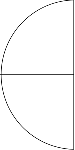 The image shows a black square with white lines forming an abstract shape against a gray background.