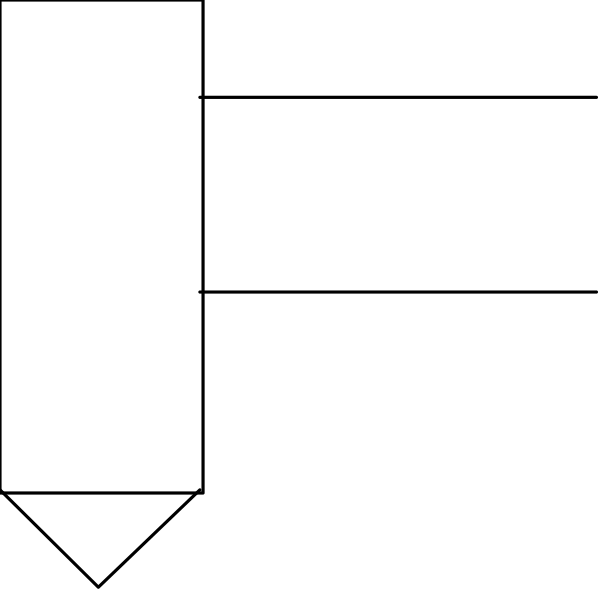 The image shows a black square with two white squares inside it placed next to each other on what appears to be a dark background.