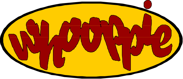 The image shows a logo with text that reads "Wyatt Earp" on top of an oval shape containing red writing inside it; below this is another line of text reading "Pie."