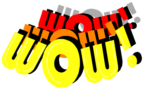 The image shows a graphic with an exclamation mark that says "WOW" overlaid on it.