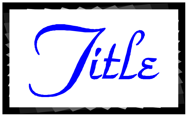 The image shows a title card with text that reads "Title" on it against a black background.