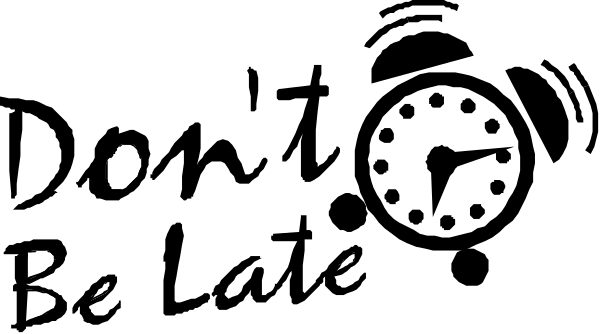 The black and white silhouette of a clock with two hands on it against an indistinct background.