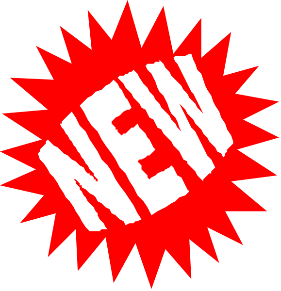 The image shows a graphic with two distinct parts: on top there's an explosion effect symbolizing "NEW" written in bold red letters; below it is another text that reads "New," indicating something new has been introduced, possibly related to software development or technology given its design and the wording.