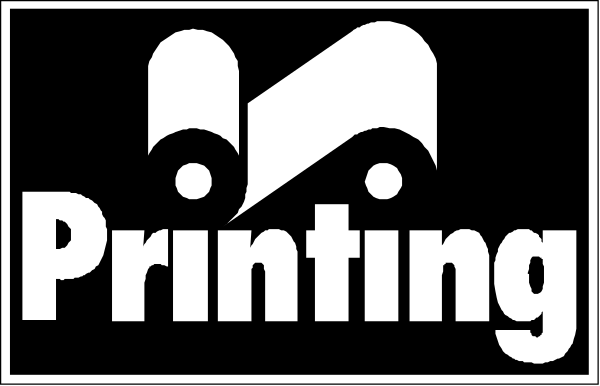 The image shows a logo with text that reads "Printing Unlimited."