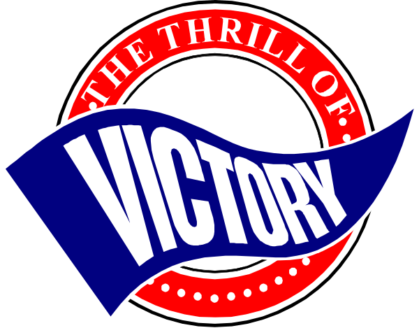 The logo of Victory Cigarettes with a red circle around it on top left corner.