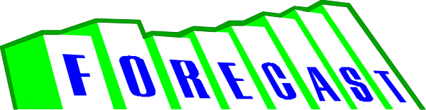 The image shows a digital representation of an abstract design with text that reads "FORECAST" at its center on what appears to be a computer screen background.