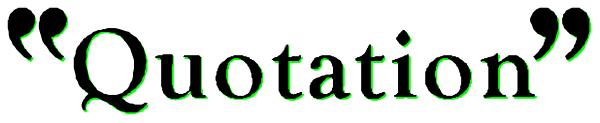 The image shows a quote that says "Quotation" with an emphasis on the word quotation written above it.