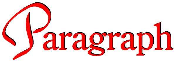 The image shows a logo with text that reads "paragraph" on it against an abstract background.