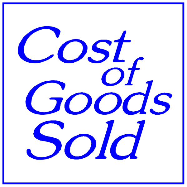 The image shows a logo with text that reads "COST OF GOODS SOLD" on top of another line of text reading "GOODS SOLDIER."
