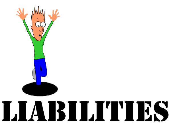 The cartoon shows a man with his arms outstretched as if he's flying through midair against an empty black background.