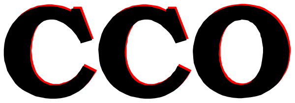 The image shows a red logo with white text that reads "COO."