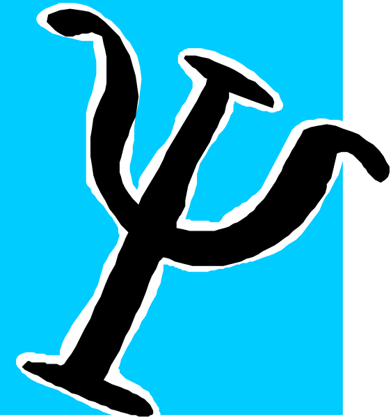 The image shows a black and white illustration of two different symbols: on top is an ancient Greek letter alpha (α), which represents the first letter in the Greek alphabet; below it appears to be another symbol, but due to its low resolution, I cannot confidently identify what that second symbol might represent.
