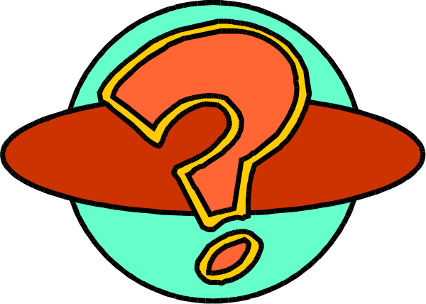The image shows a question mark with an exclamation point inside it on top of what appears to be a planet-like shape in space background.