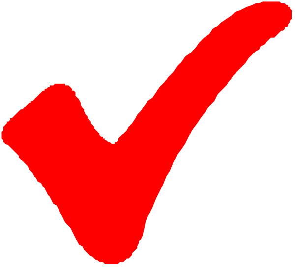 The image shows a red checkmark with an exclamation mark inside it on top of what appears to be a digital interface background.