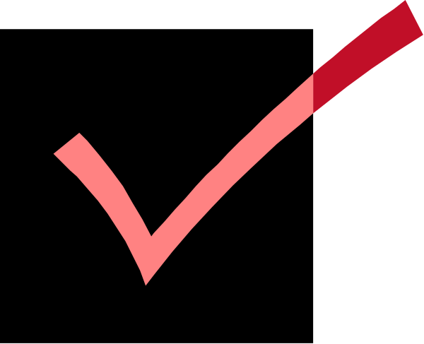 The image shows a red checkmark with an "X" through it on top of what appears to be a digital screen displaying text that is too small for me to read clearly in this resolution.