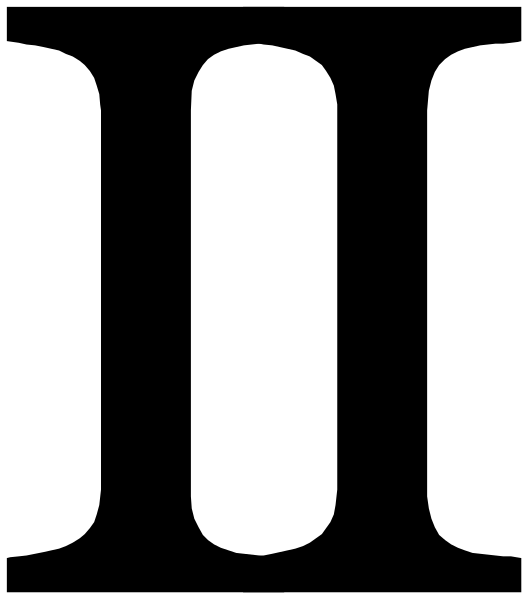 The image shows a black square with white lines creating an abstract pattern against a gray background.