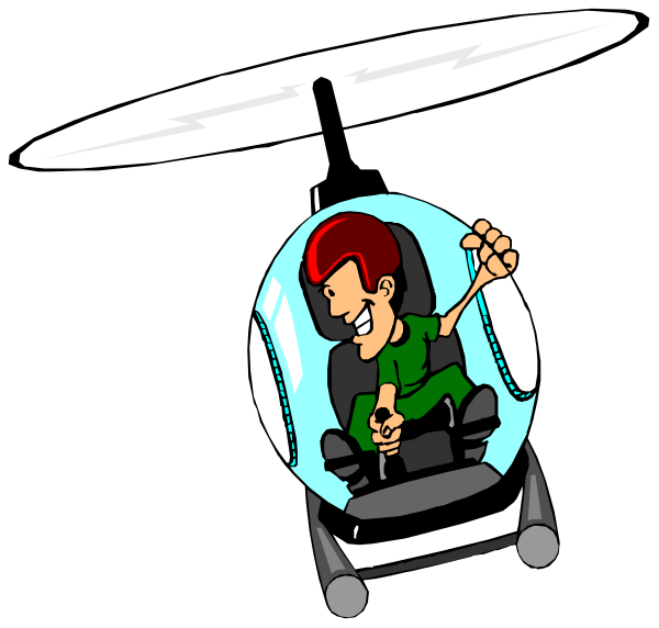 The cartoon depicts a man sitting inside an airplane cockpit with his hands on the controls of the plane while it is in flight against a black background.