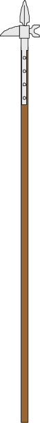 The image shows a gray background with two black lines running parallel to each other on either side of an orange line that is perpendicular in between them.