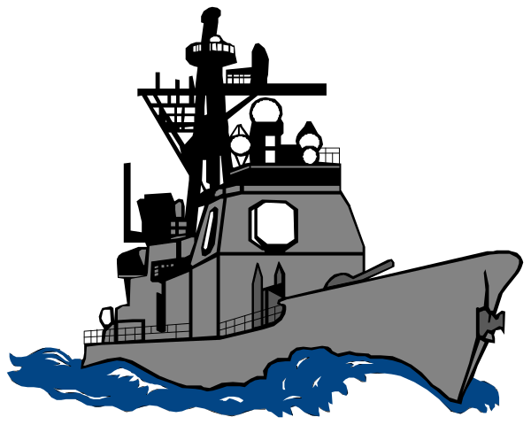 The black and white illustration shows a boat with lights on its deck floating near an ocean wave under night sky conditions.