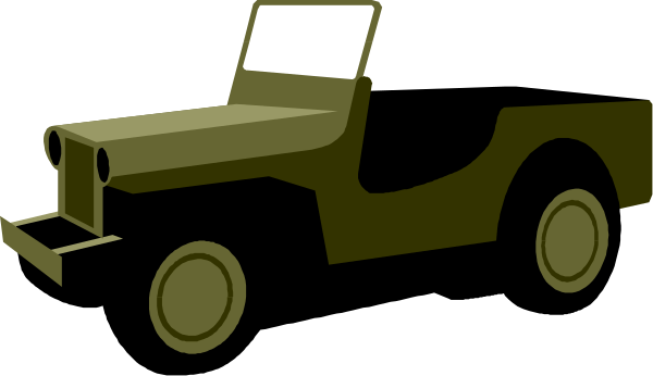 The image shows a cartoon truck with an open back parked on top of what appears to be a flat surface against a dark background.