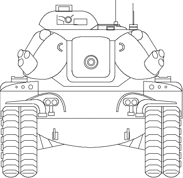 The image shows a black and white pixelated representation of an electronic device with buttons on it against a dark background.