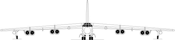 The image shows a large airplane with multiple engines on its wings parked at an airport runway during nighttime under clear skies.
