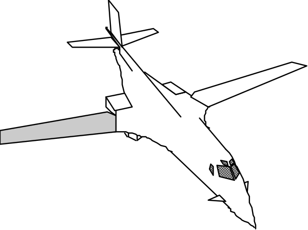 The black and white photo shows a plane flying through an open sky at night with no visible landmarks to determine location.
