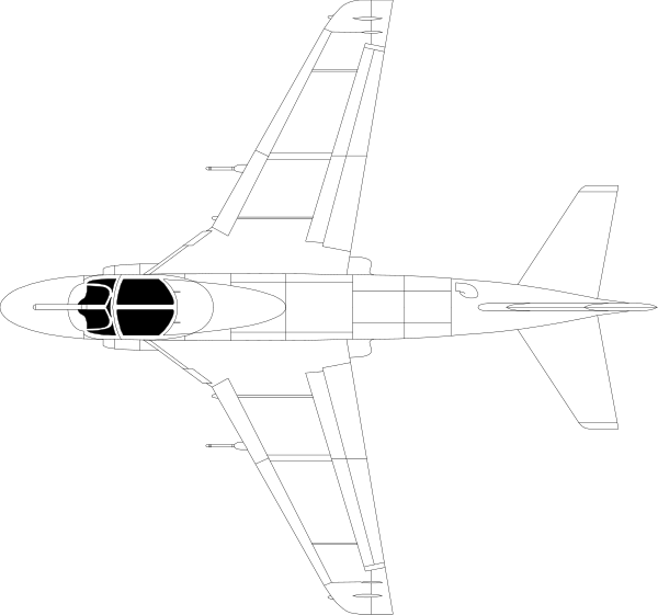 The black and white illustration shows a fighter jet with its canopy open against an empty background.