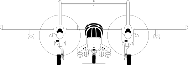 The image shows a black and white illustration of an airplane with its landing gear down on what appears to be runway lights at nighttime.