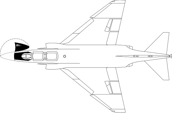 The image shows a black silhouette of an object with multiple parts connected to each other against a dark background.