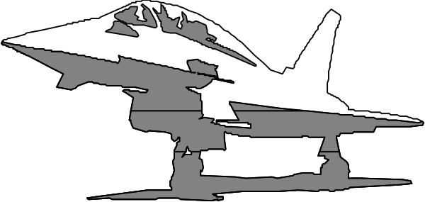 The black and white image shows a fighter jet with its nose pointed upwards on an aircraft carrier deck at nighttime.