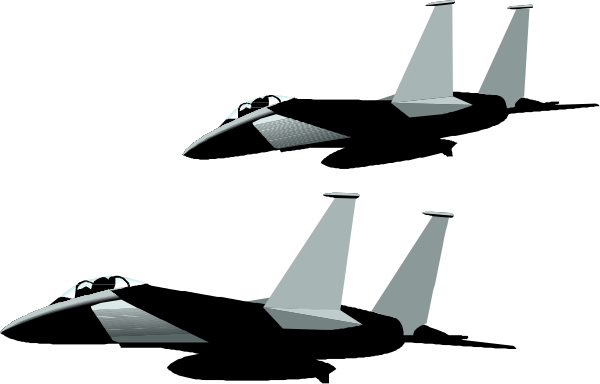 The image shows a collection of fighter jets flying together against an overcast sky background with no visible textures on their surfaces to indicate movement or directionality.