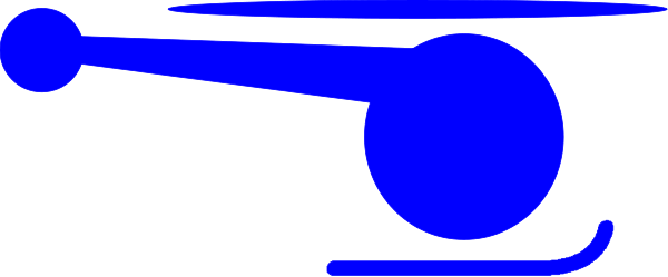 The image shows a blue abstract design with several shapes that resemble planets orbiting around each other against a dark background.
