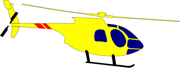 The image shows a helicopter with its rotors stopped against an overcast sky background.