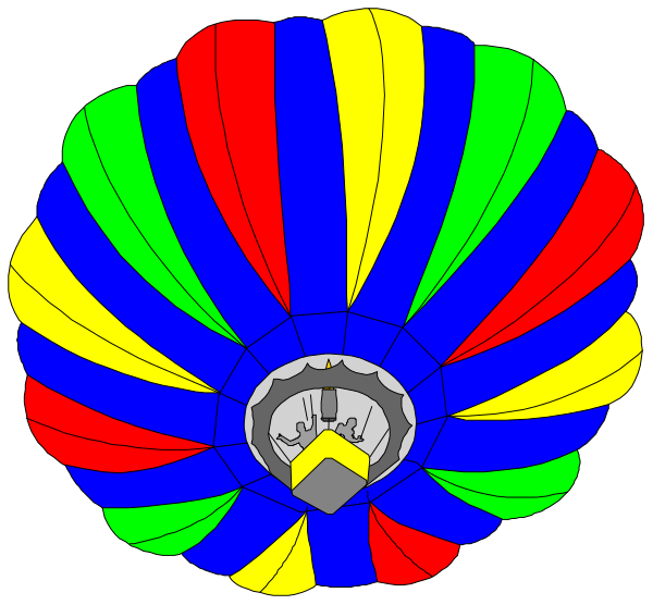 The image shows a colorful kite with various patterns on it against two different backgrounds: black for the left side of the split-image viewer's perspective and white for the right side.
