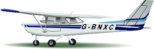 The image shows a single propeller airplane with "BXC" on its side parked at an airport runway under clear skies during daylight hours.
