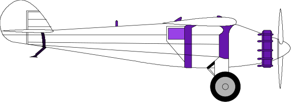 The image shows a black and white illustration of an airplane with its landing gear down on what appears to be runway at nighttime.