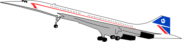 The image shows a jet airplane with an American flag on its tail parked at what appears to be an airport gateway area during daylight hours under clear skies.