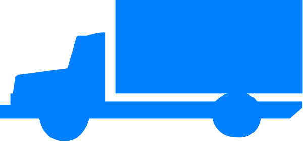 The image shows a blue truck with white wheels on top of it.