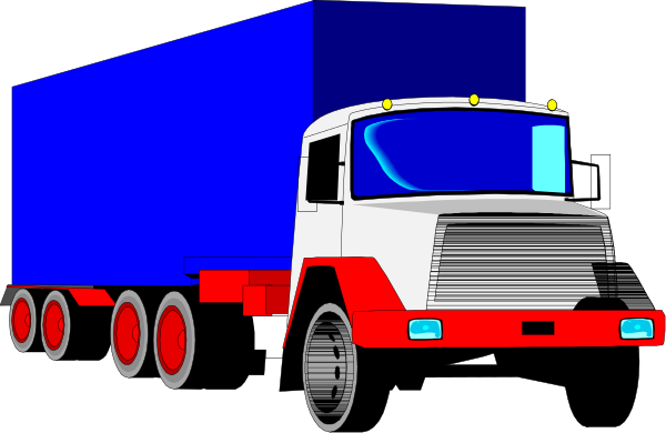 The image shows a toy truck with two trailers parked next to each other on what appears to be an empty road at nighttime under clear skies.