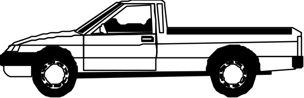 The black and white illustration shows a car with its doors open parked on what appears to be an icy surface next to a building that has windows visible in one section of it. There is no text present, so there's nothing specific about any actions or people depicted within this image. It seems like the focus here would likely be more on describing objects and their relative positions rather than providing details related to setting or characters since those elements are not clearly defined due to being black-and-white clip art images with limited detailing available in such a format.