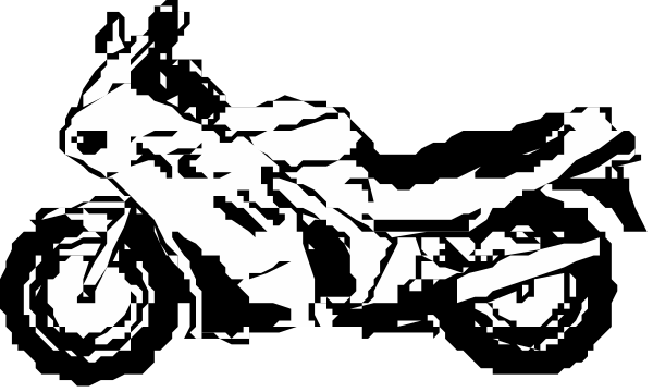 The black and white illustration shows two motorcycles: a dirt bike on top of another with wheels visible beneath it.